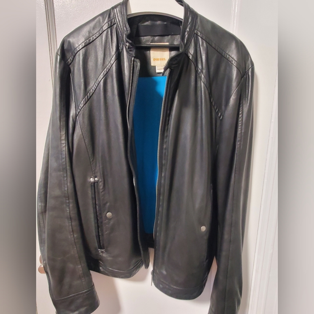 Diesel Black Leather Performance Jacket